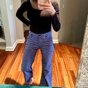 Anthropologie/Maeve-- Naomi Printed Wide-leg Flare Pants! Size 4